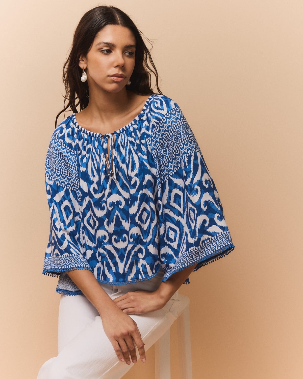 Artisan Ikat Devina Off-Shoulder Blouse - 3