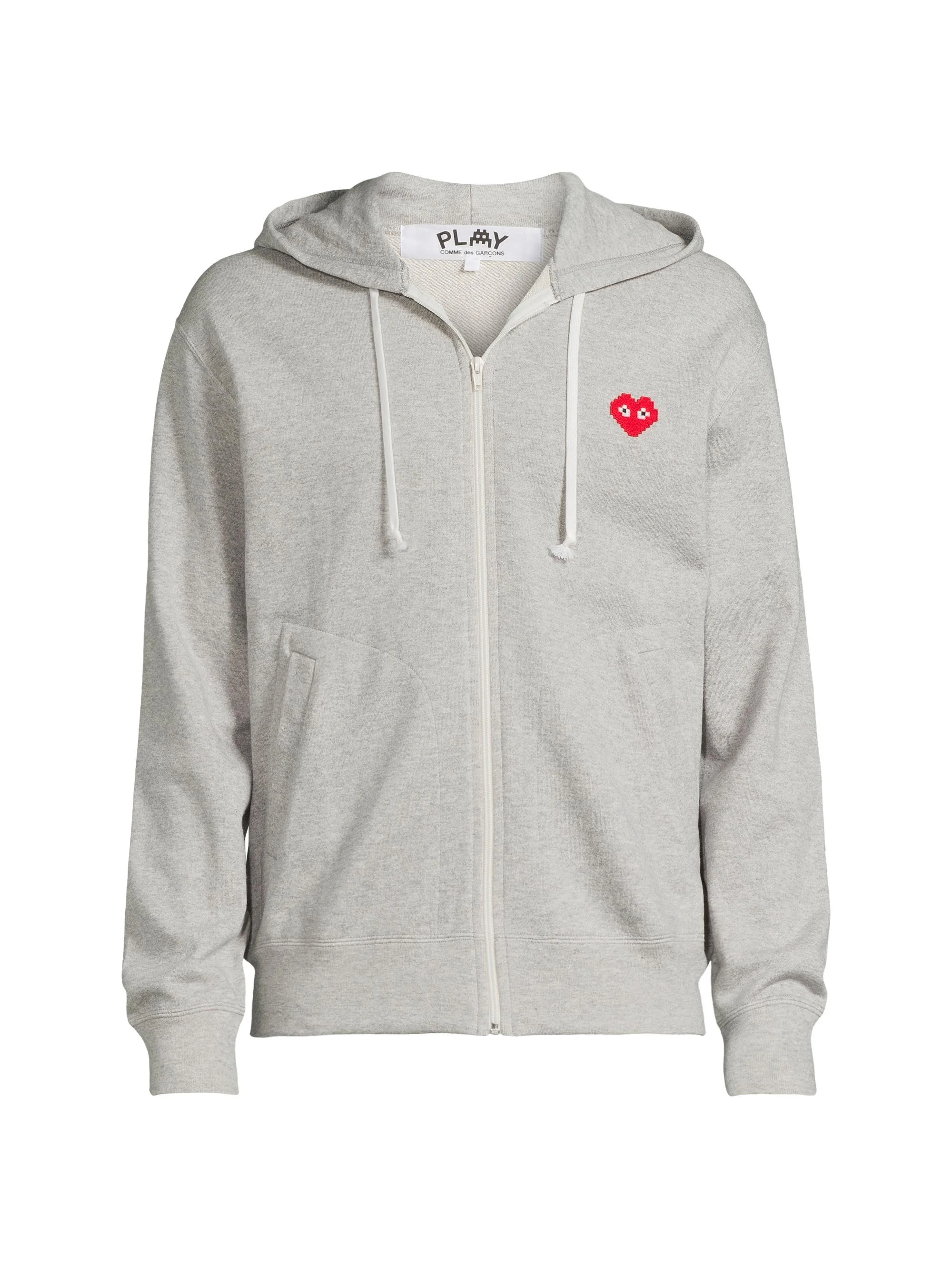 Men Invader Heart Cotton Hoodie - Grey - 1