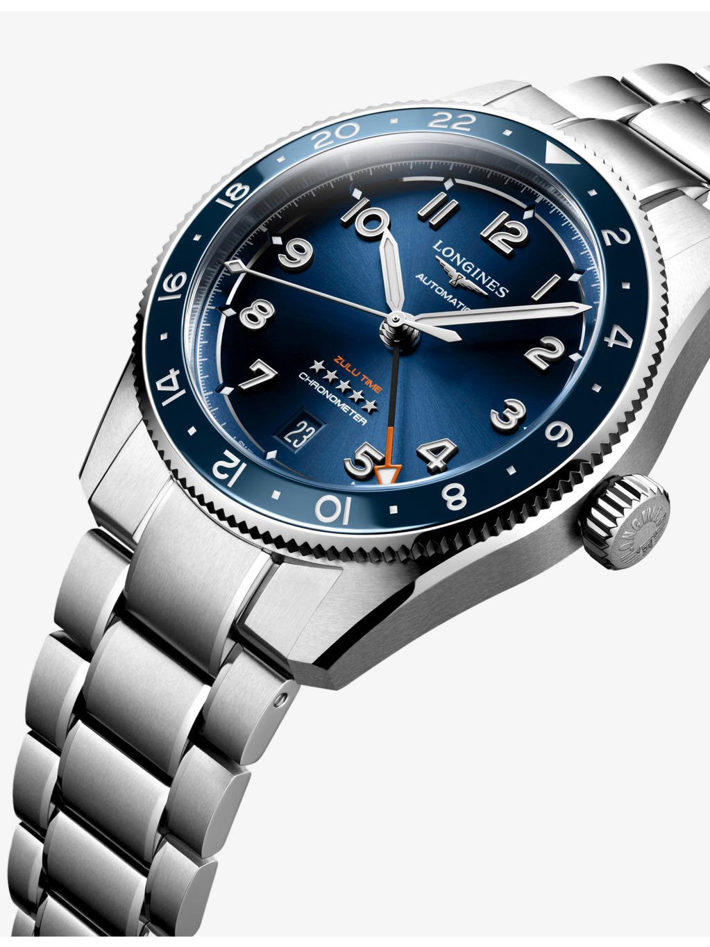 L3.802.4.93.6 Spirit Zulu Time Stainless-Steel Automatic Watch - 4