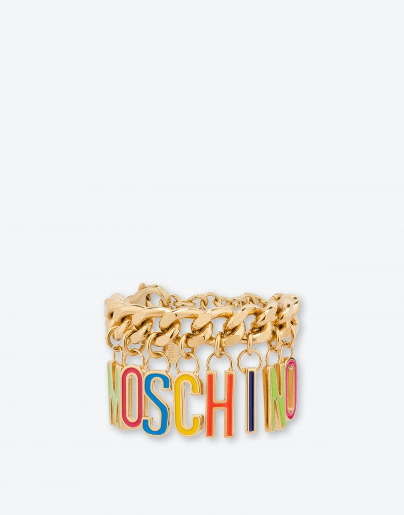 LETTERING CHARMS CHAIN BRACELET 1