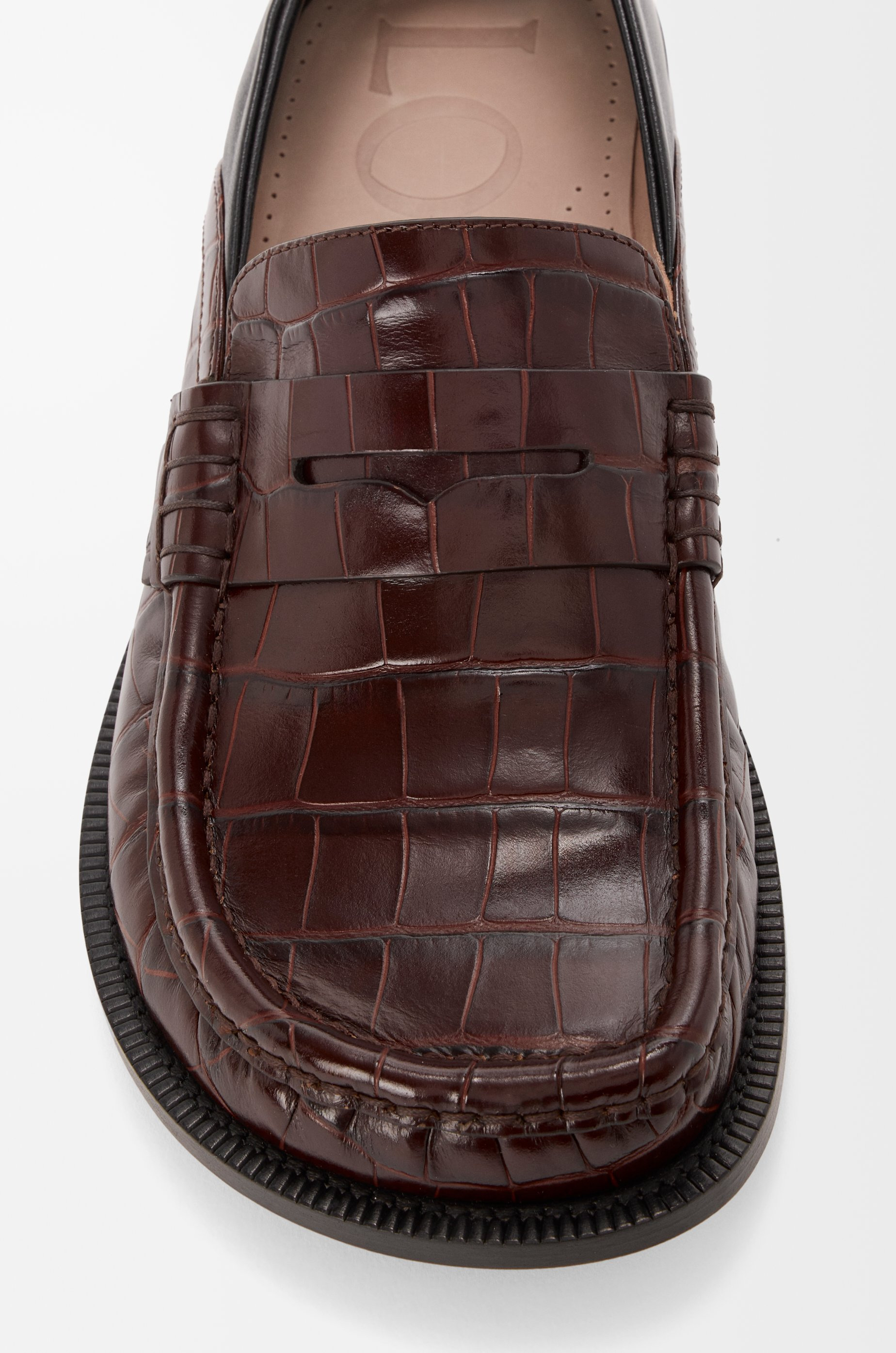 Campo flap back loafer in embossed calfskin and nappa lambskin - 5