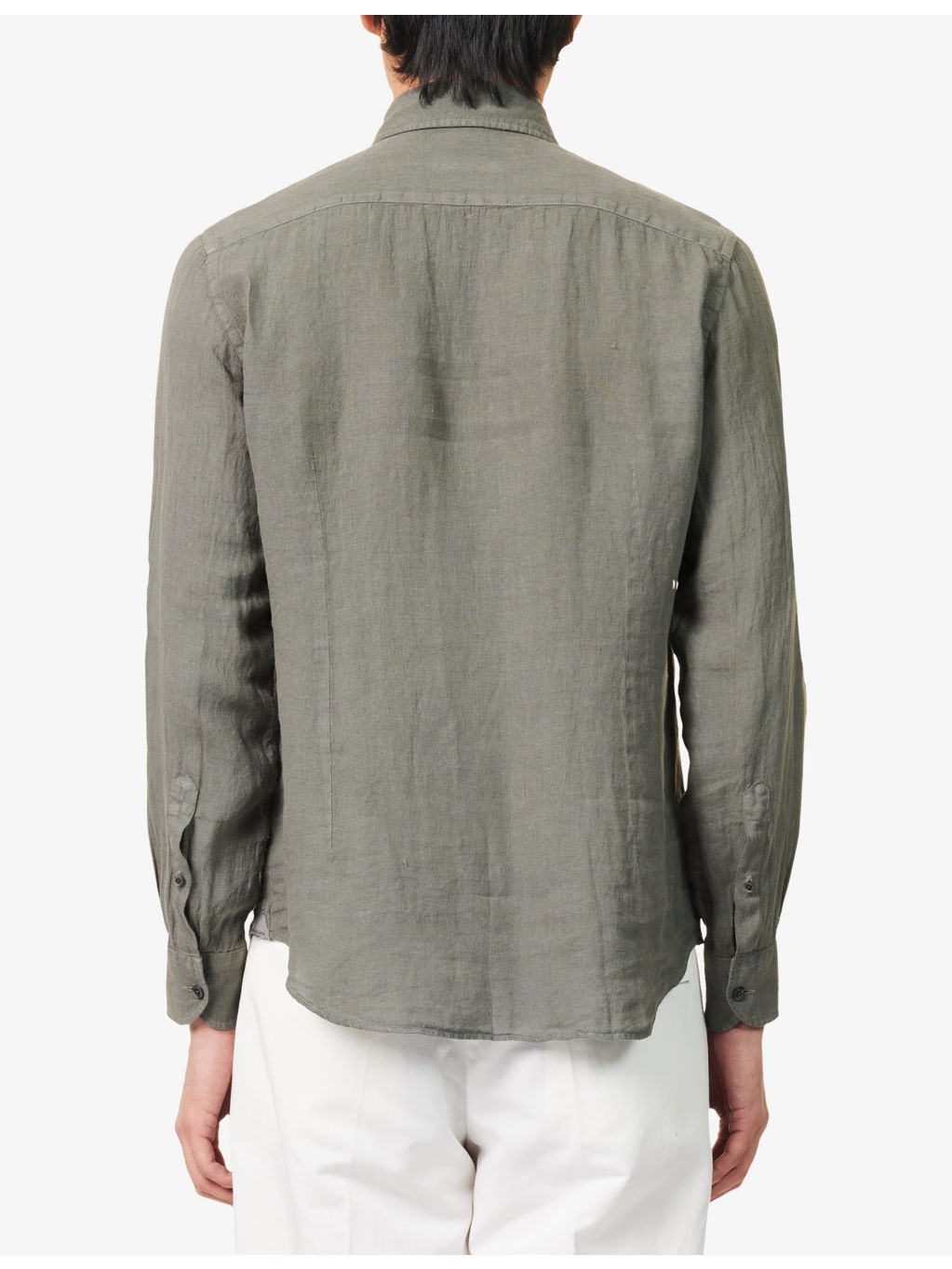 Long-Sleeve Regular-Fit Linen Shirt - 4