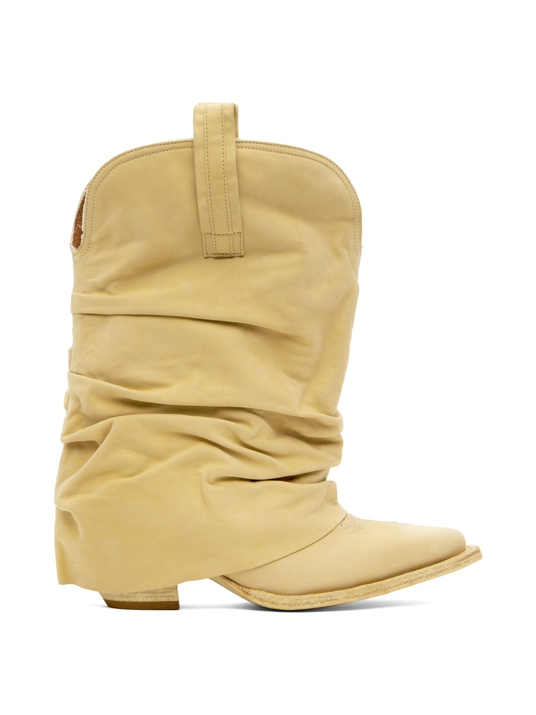 SSENSE Exclusive Beige Low Rider Cowboy Boots - 1