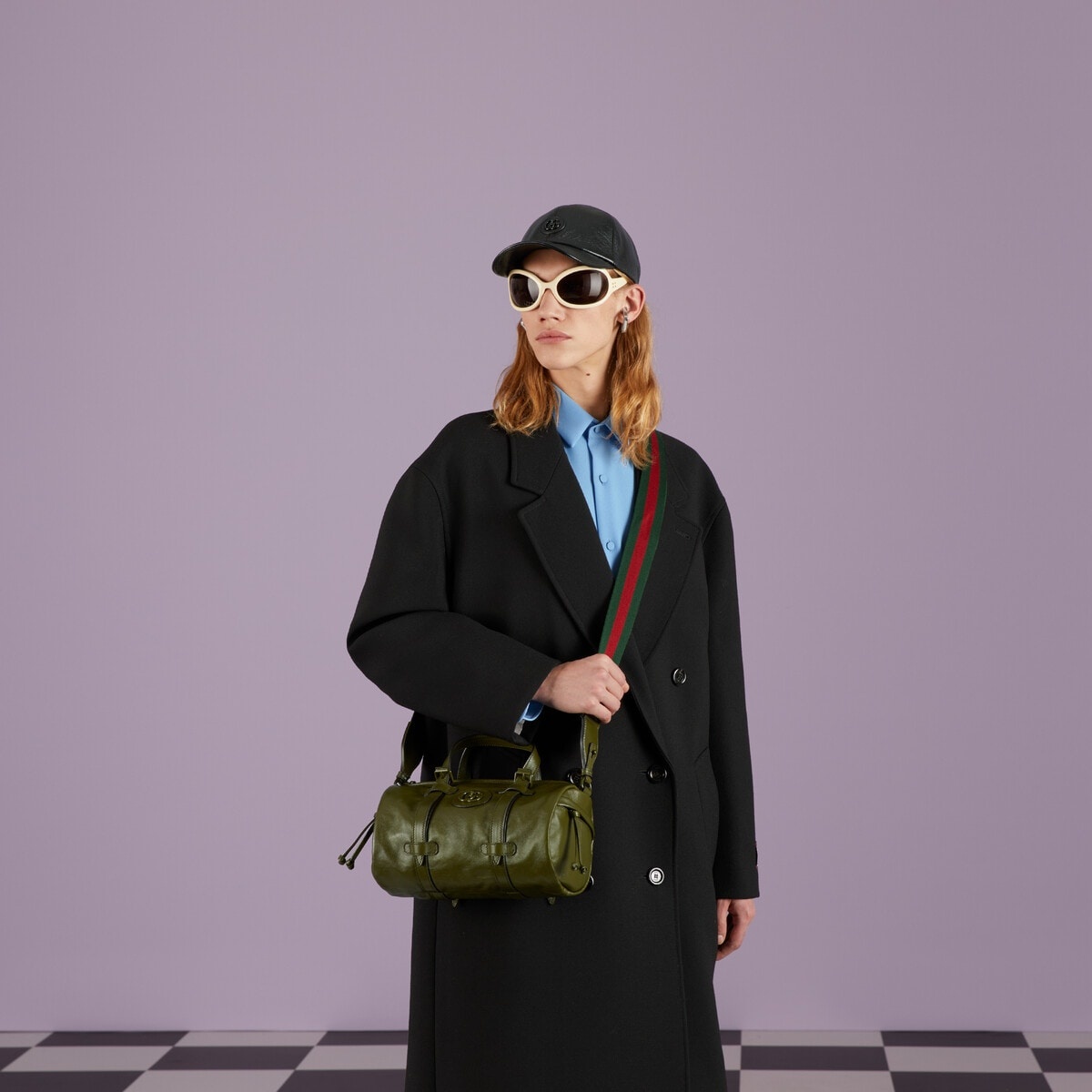 Small duffle bag with tonal Double G - 3