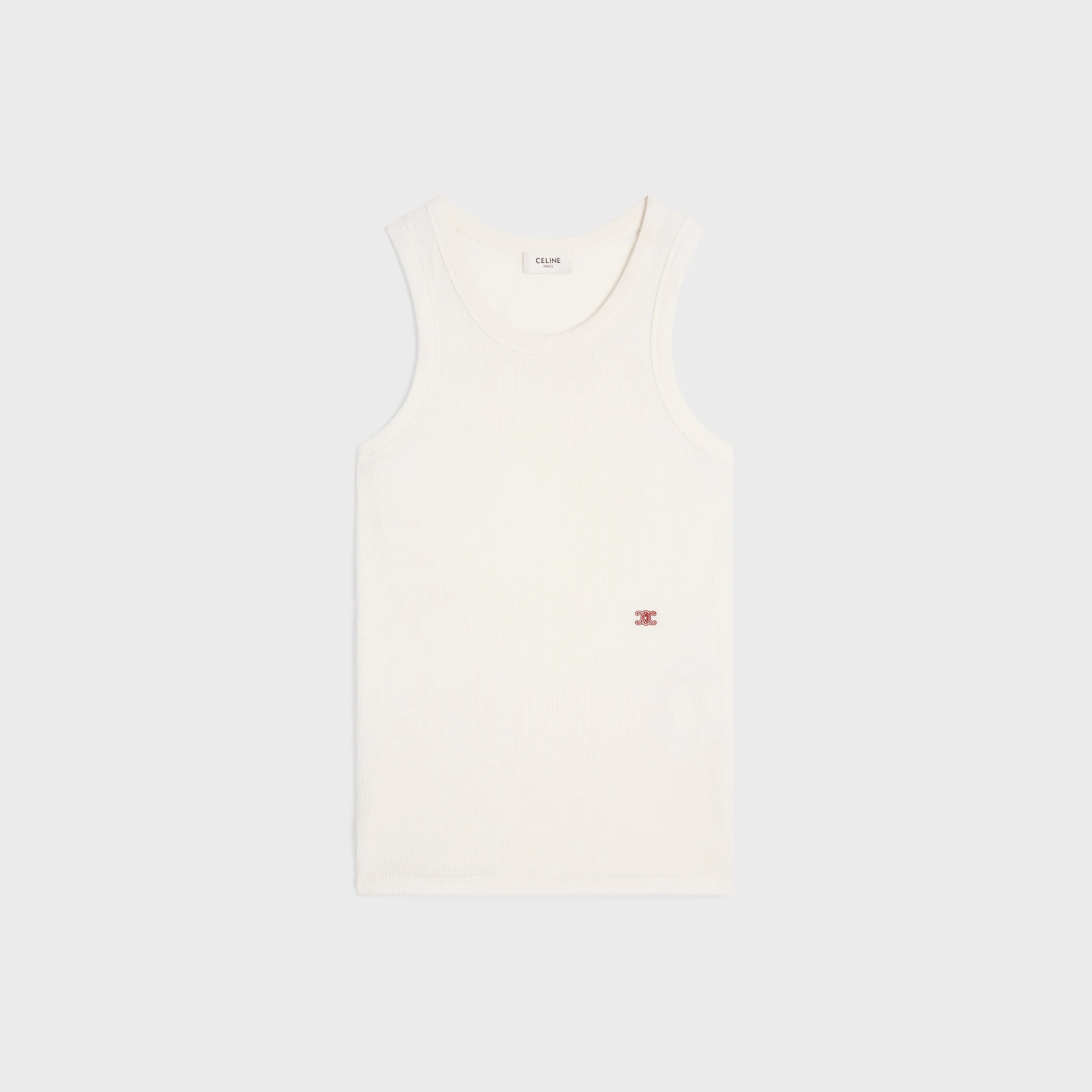 tank top IN ribbed cotton silk - 1