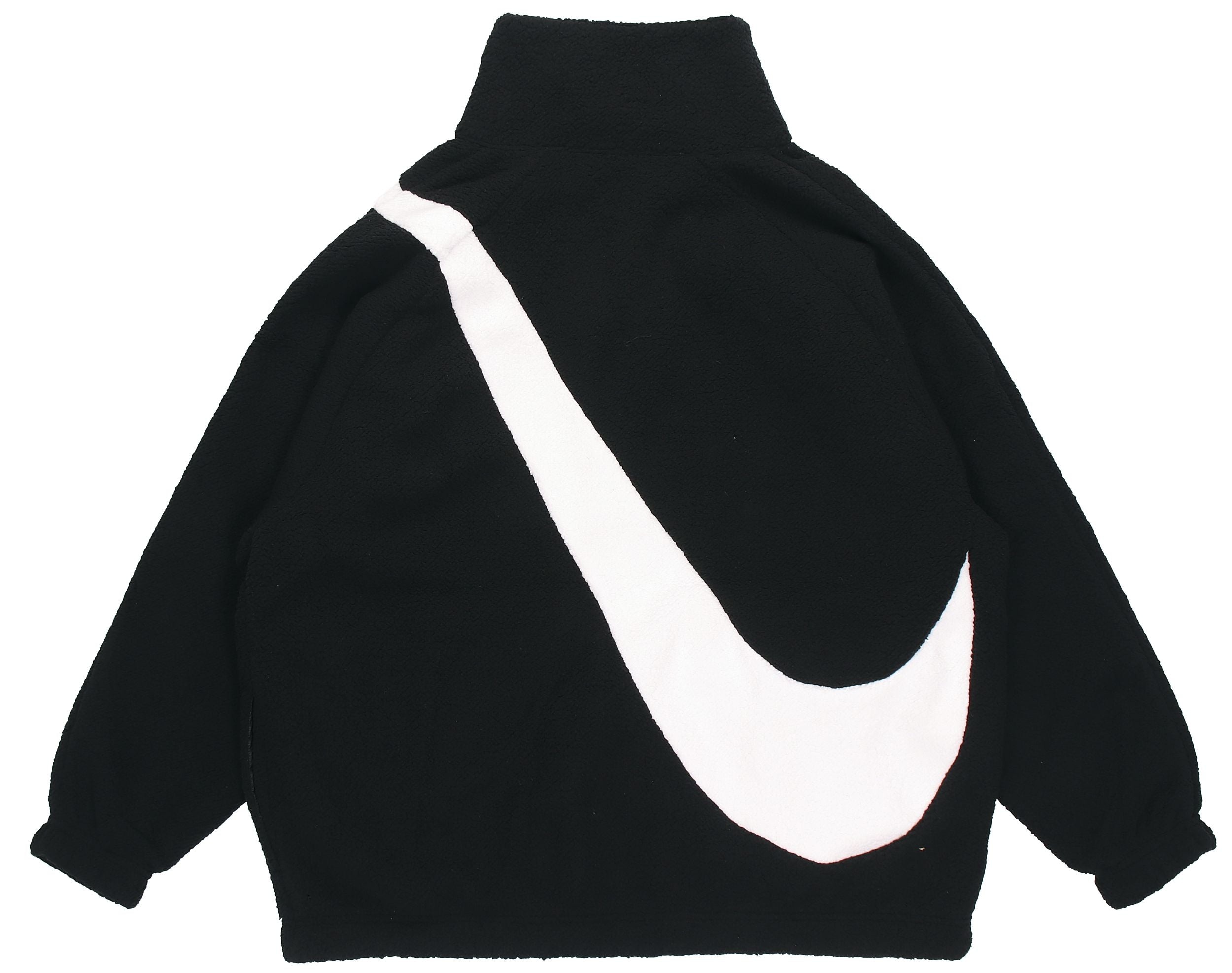 (WMNS) Nike Large Logo Reversible lamb's wool Jacket Black CZ4064-010 - 2