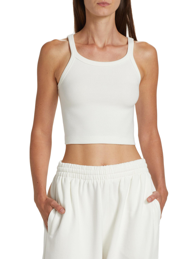 Women's Hailey Bieber Rib-Knit Tank Top - Off White 3