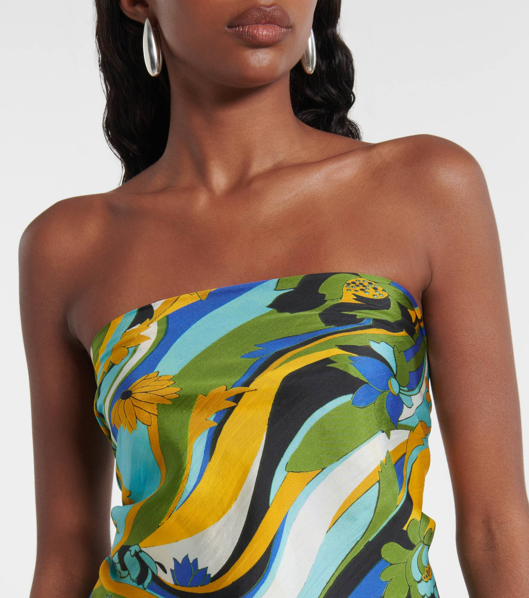 Floral silk scarf - 4