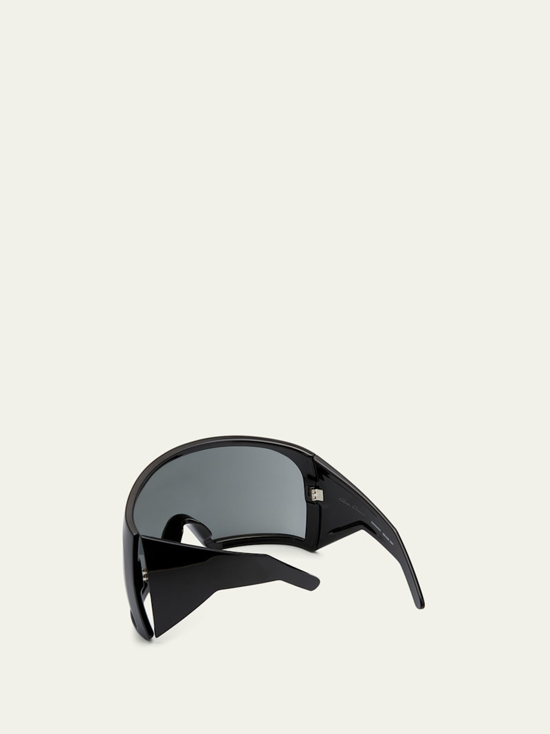 Rick Owens Men's Kriester Acetate Shield Sunglasses outlook