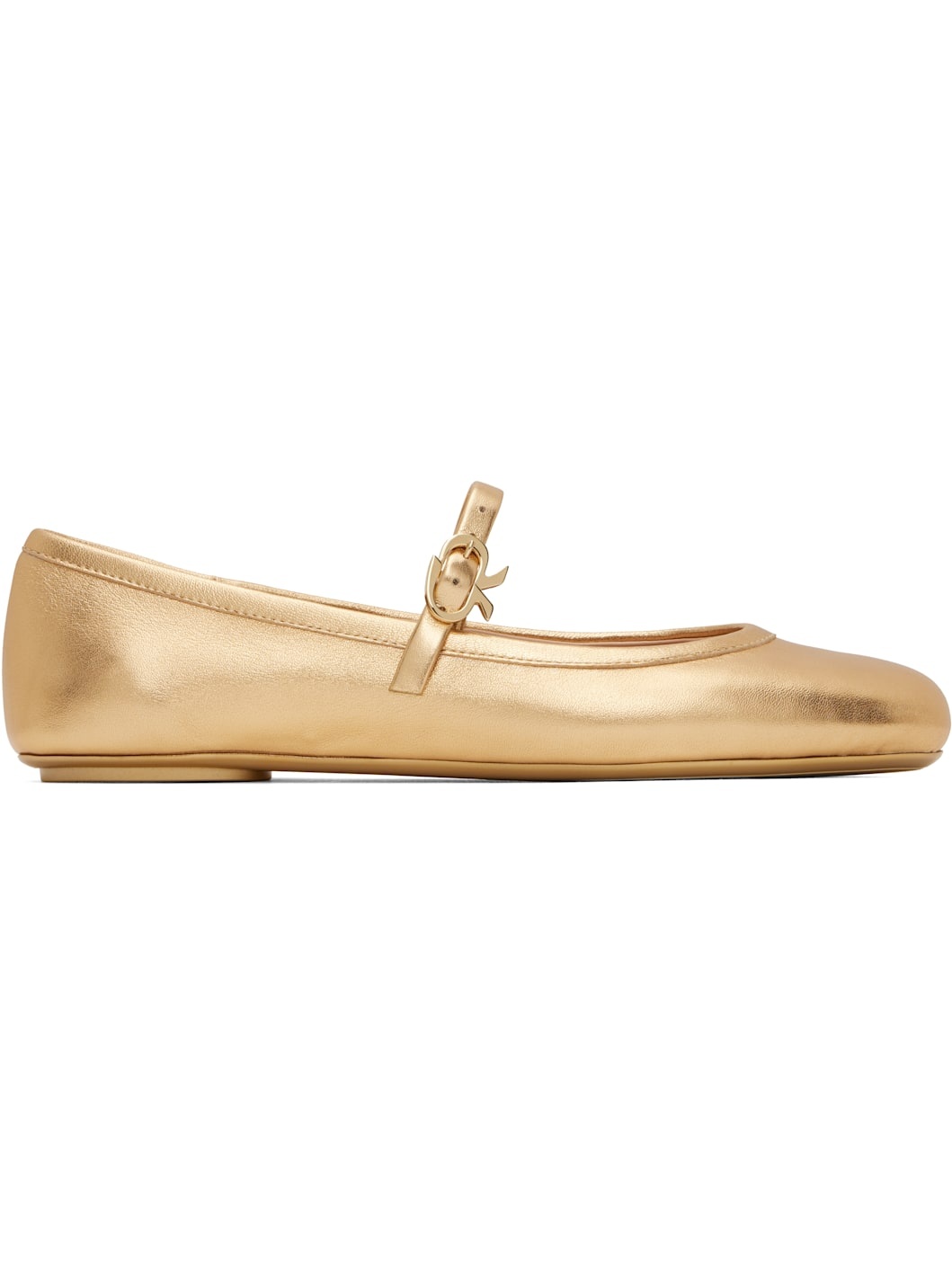 Gold Carla Ballerina Flats - 1