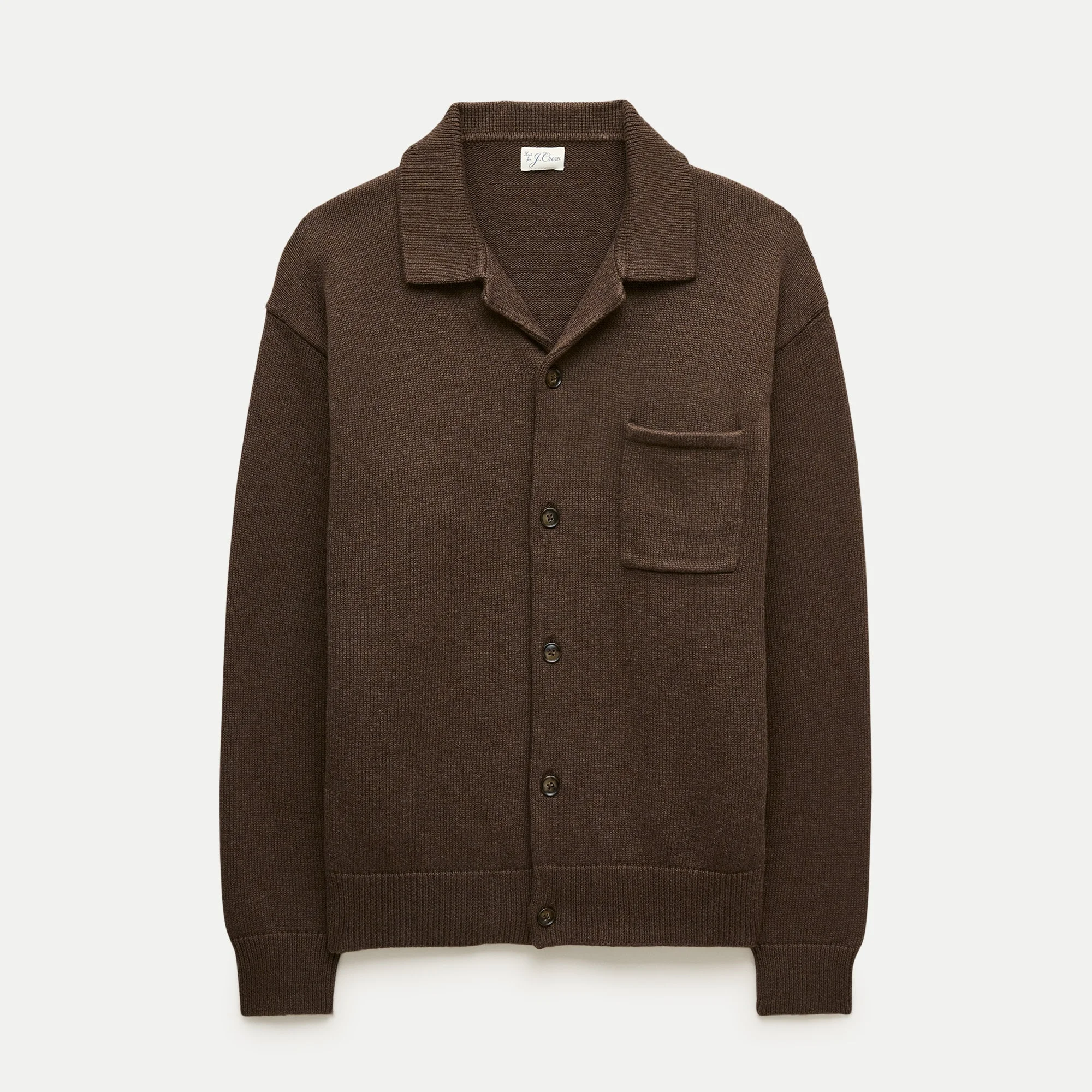 Heritage cotton polo cardigan sweater - 1