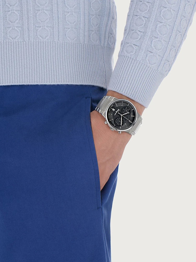 FERRAGAMO SAPPHIRE CHRONO WATCH - 4