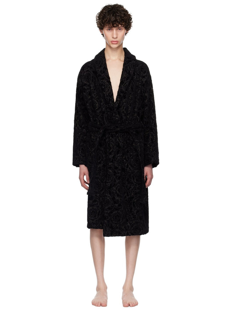 Black Barocco Bathrobe 1