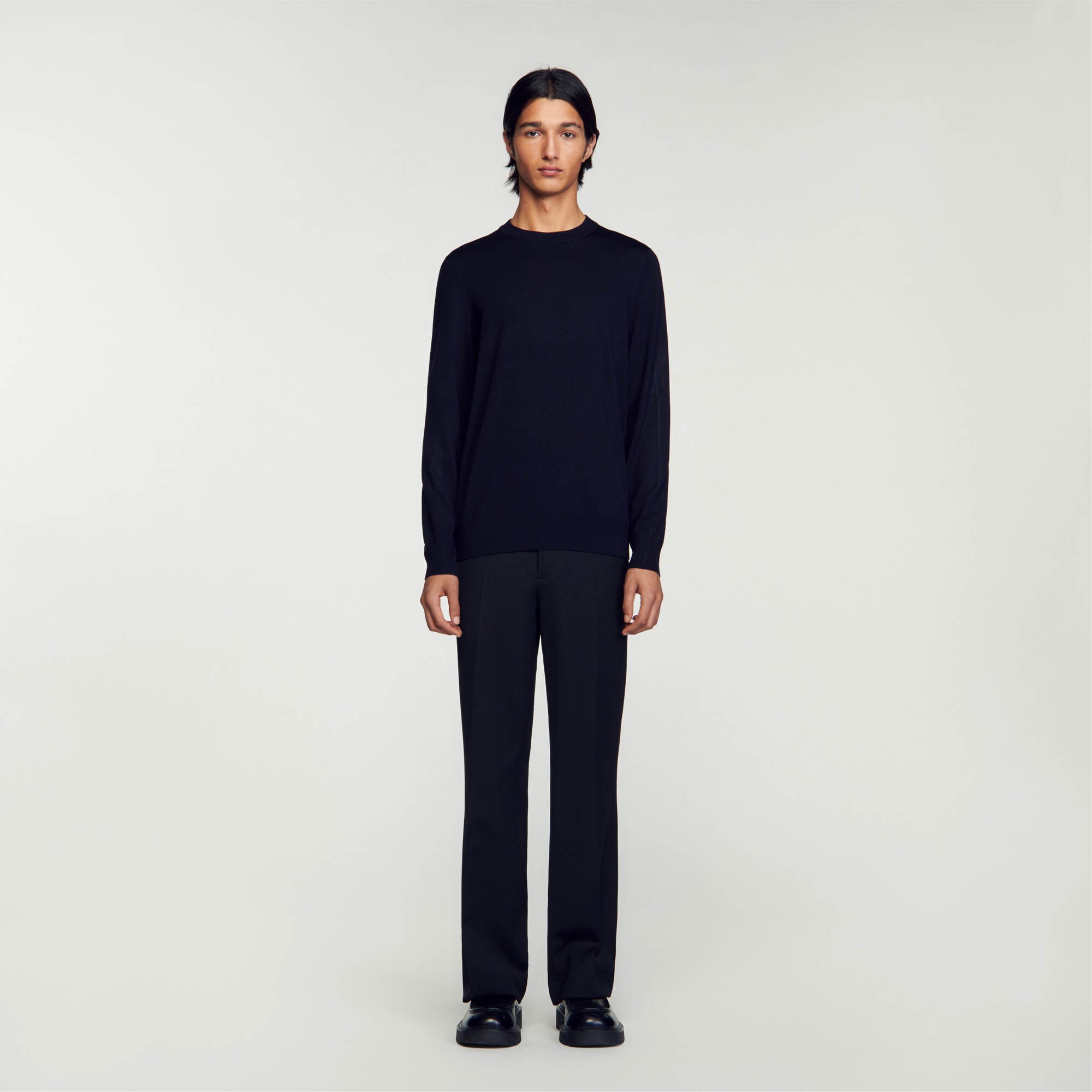 FINE KNIT WOOL SWEATER - 3