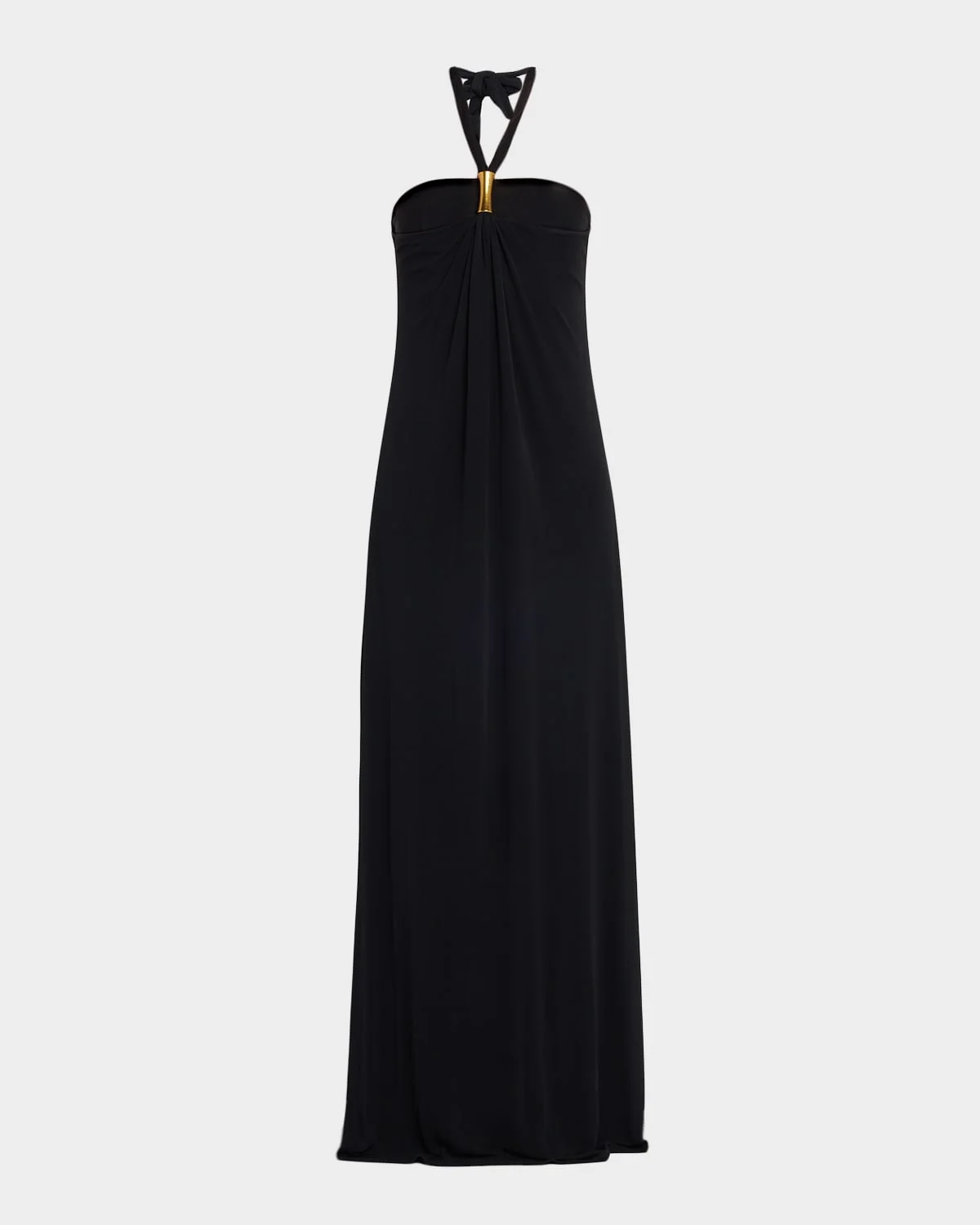 Meredith Gathered Halter Gown - 1