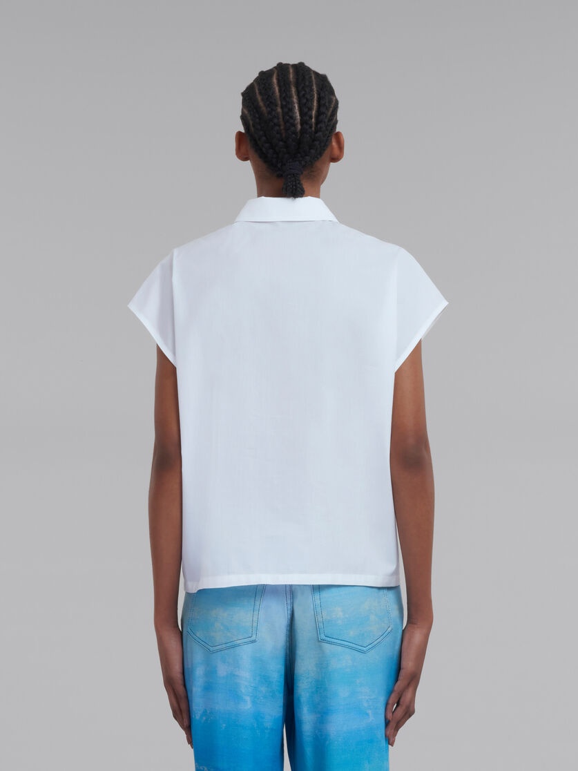 WHITE BIO COTTON POLO TOP - 3