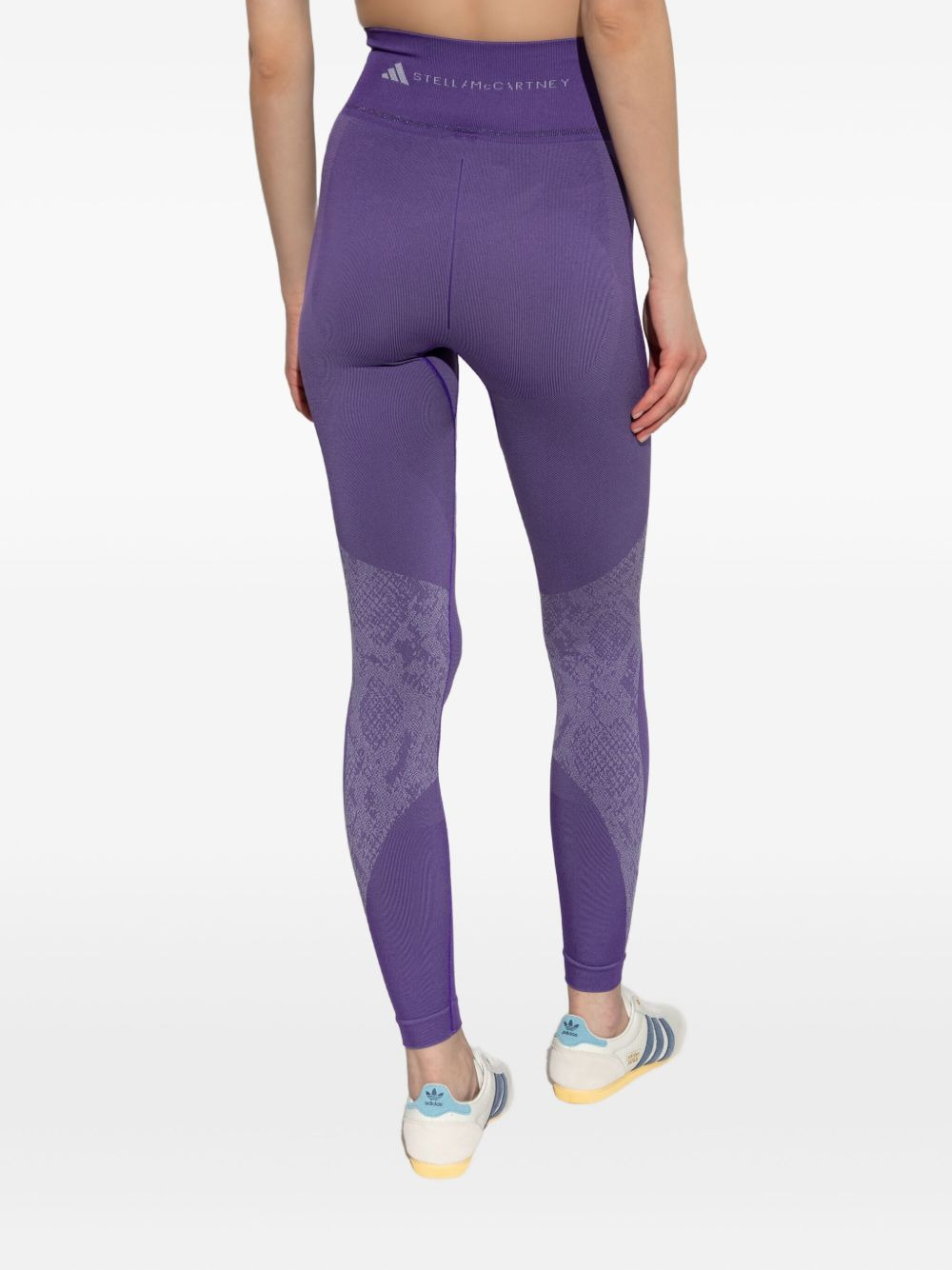 seamless snake-print leggings - 4
