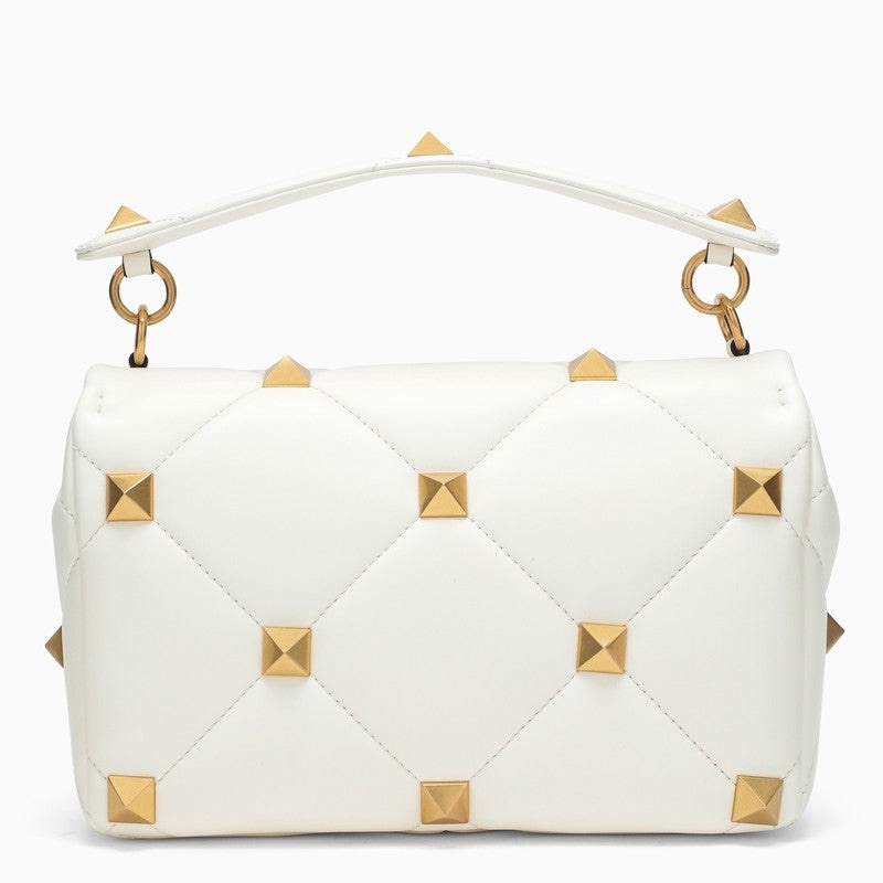 Valentino Garavani Ivory Roman Stud The Shoulder Large Bag Women - 3