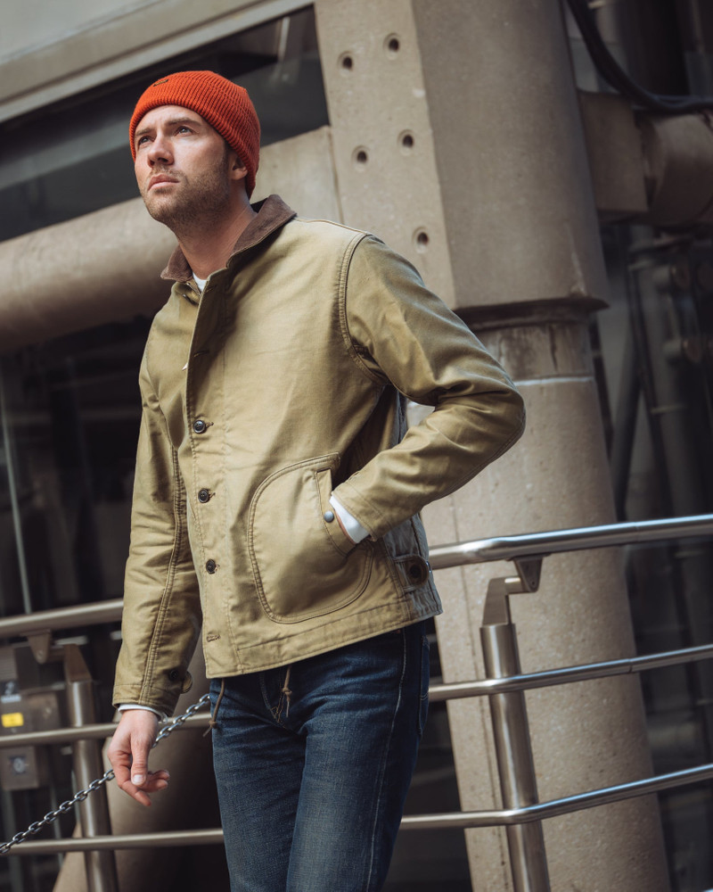12OZ WHIPCORD LIGHTWEIGHT N1 DECK JACKET - KHAKI 4