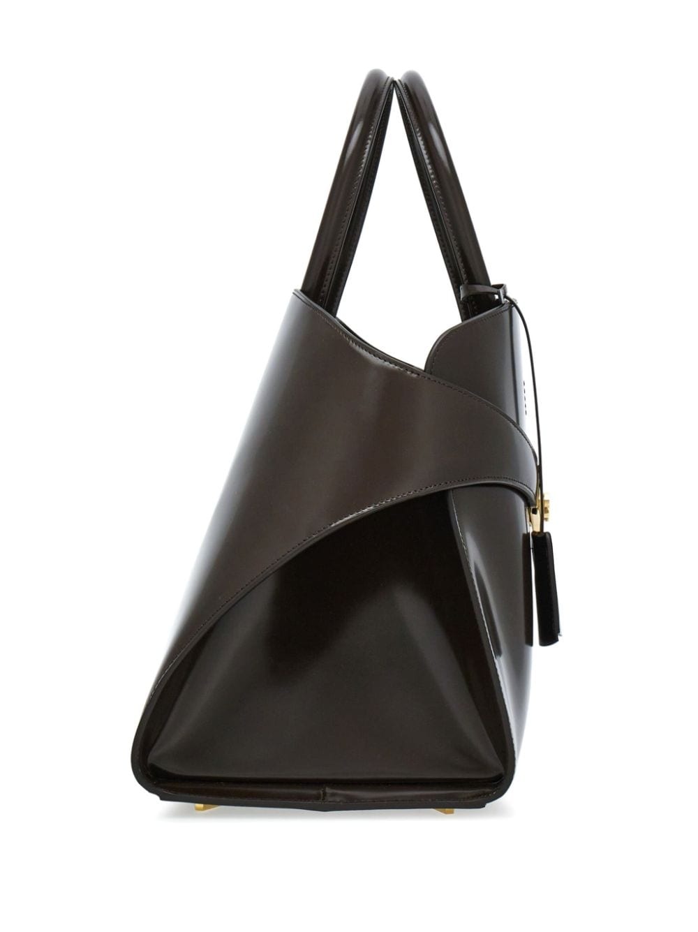 medium Hug leather tote bag - 5