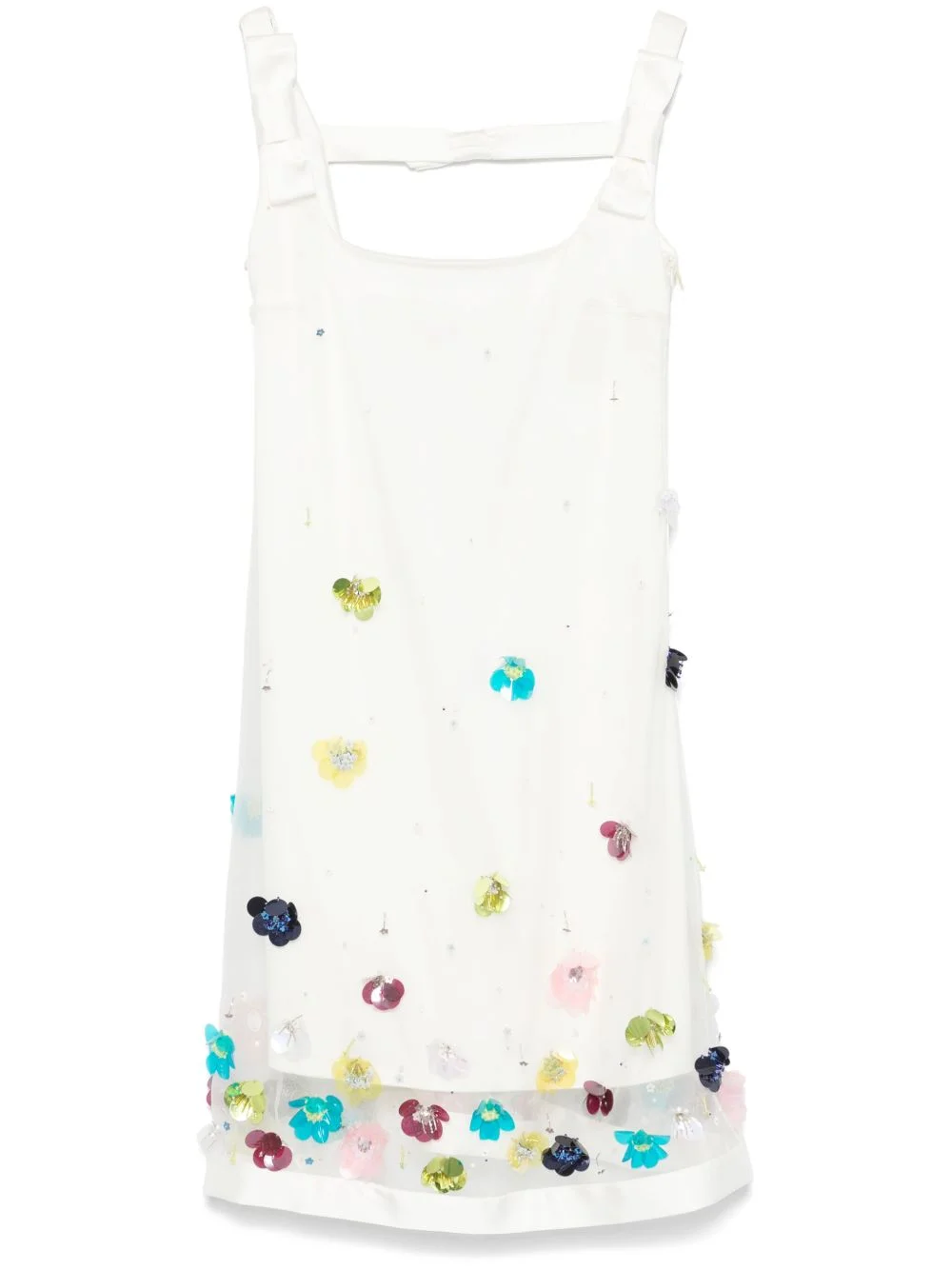 embroidered mini dress - 1