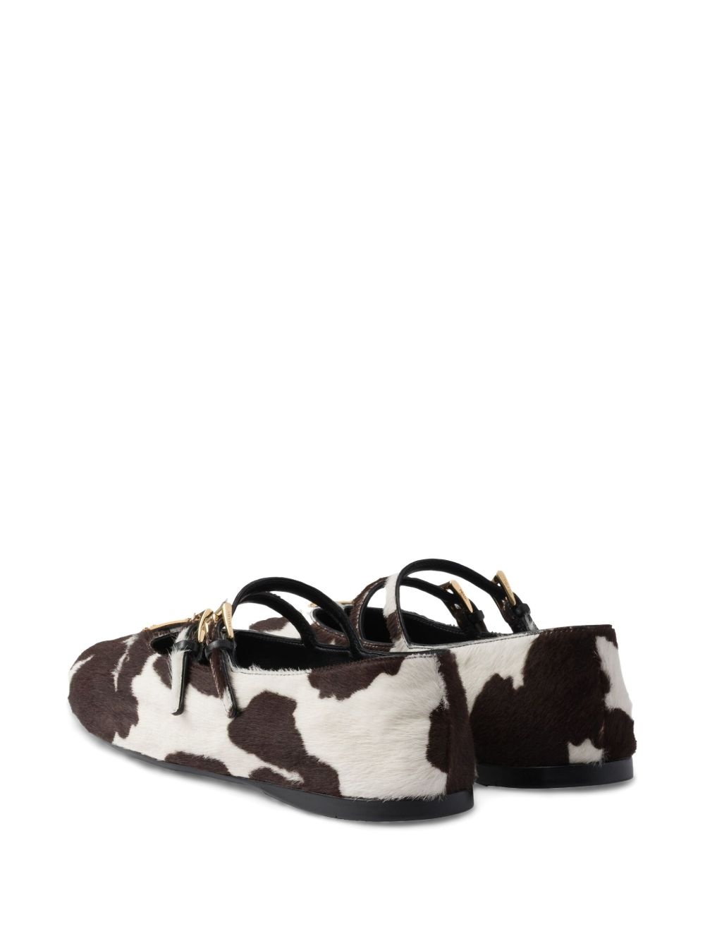 cow-print ballet flats - 3