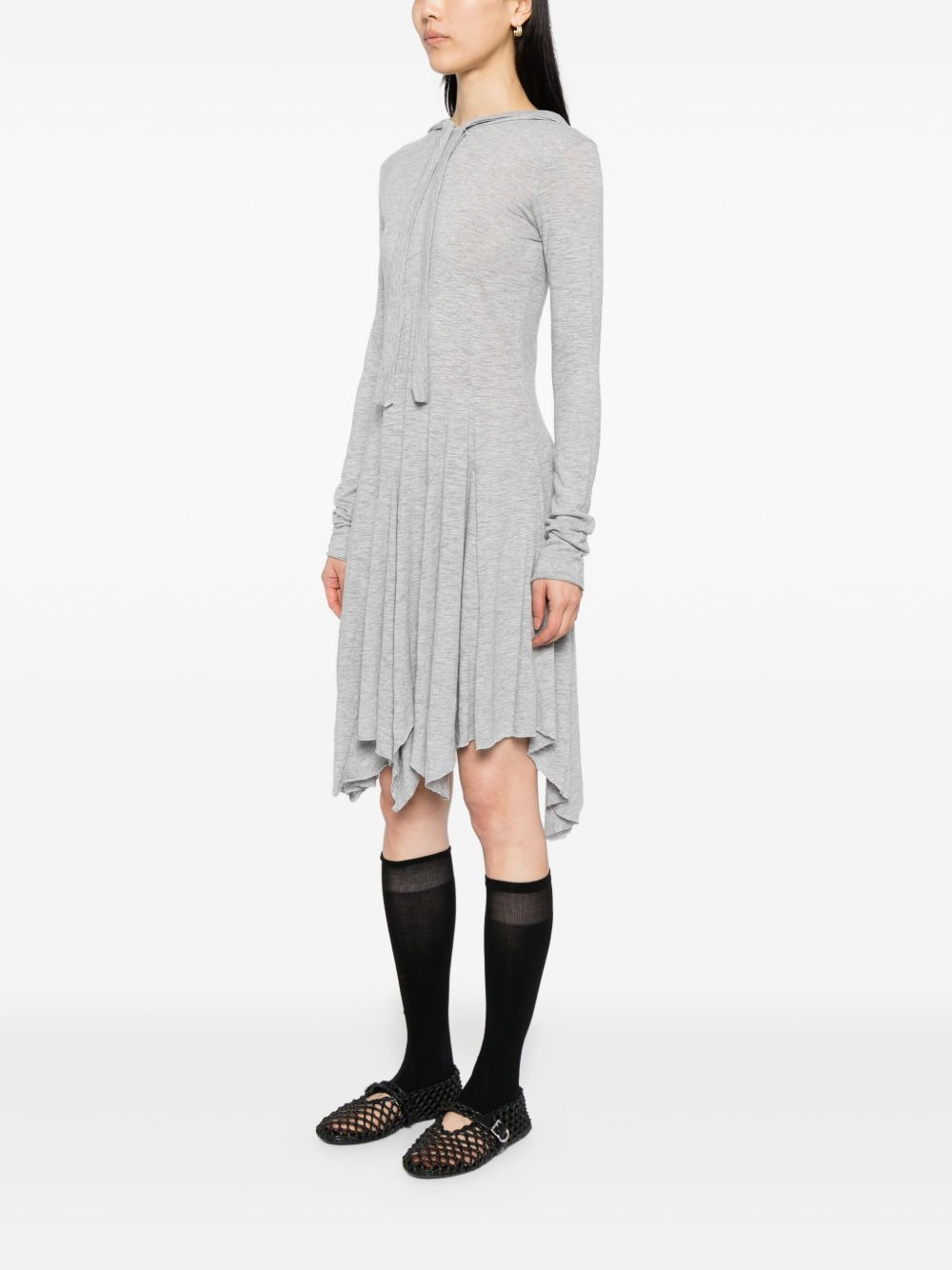 logo hooded mini dress - 3