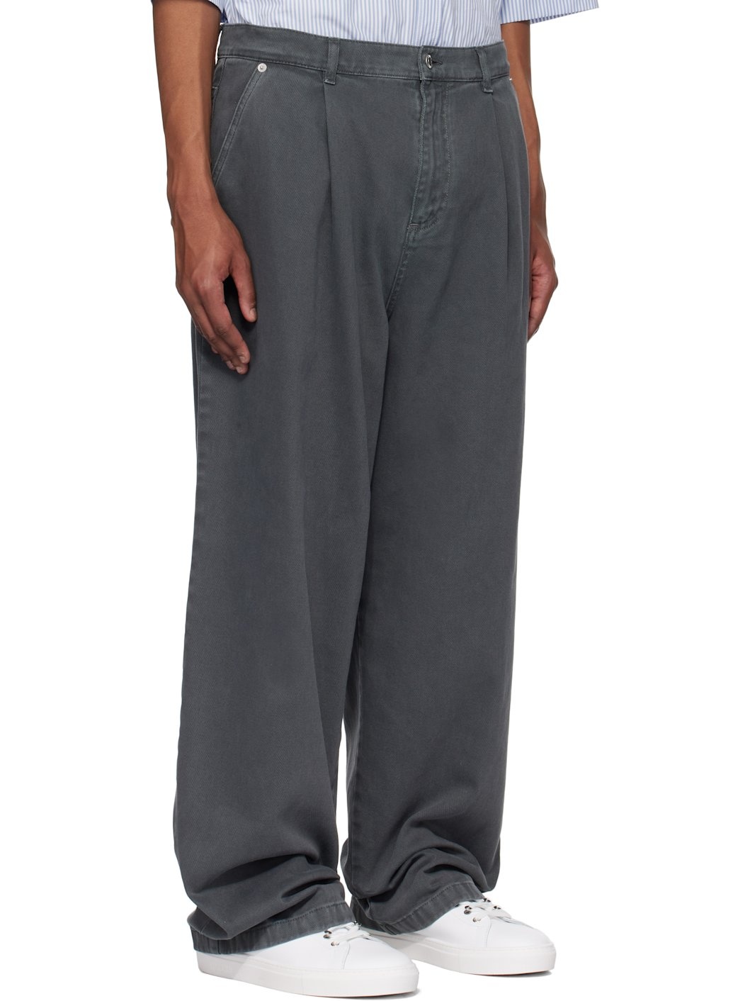 Black Laurel Crown Emblem Trousers - 2