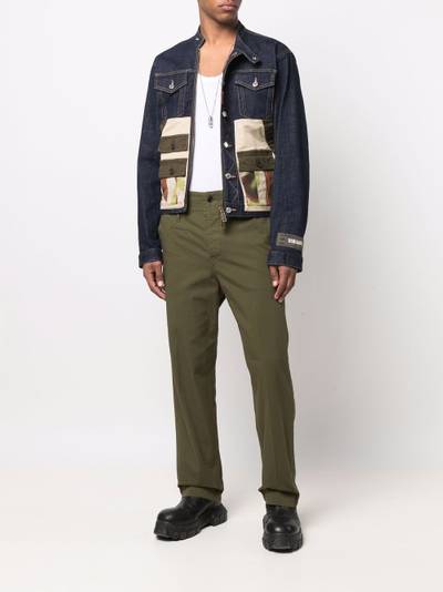 DSQUARED2 patchwork denim biker jacket outlook