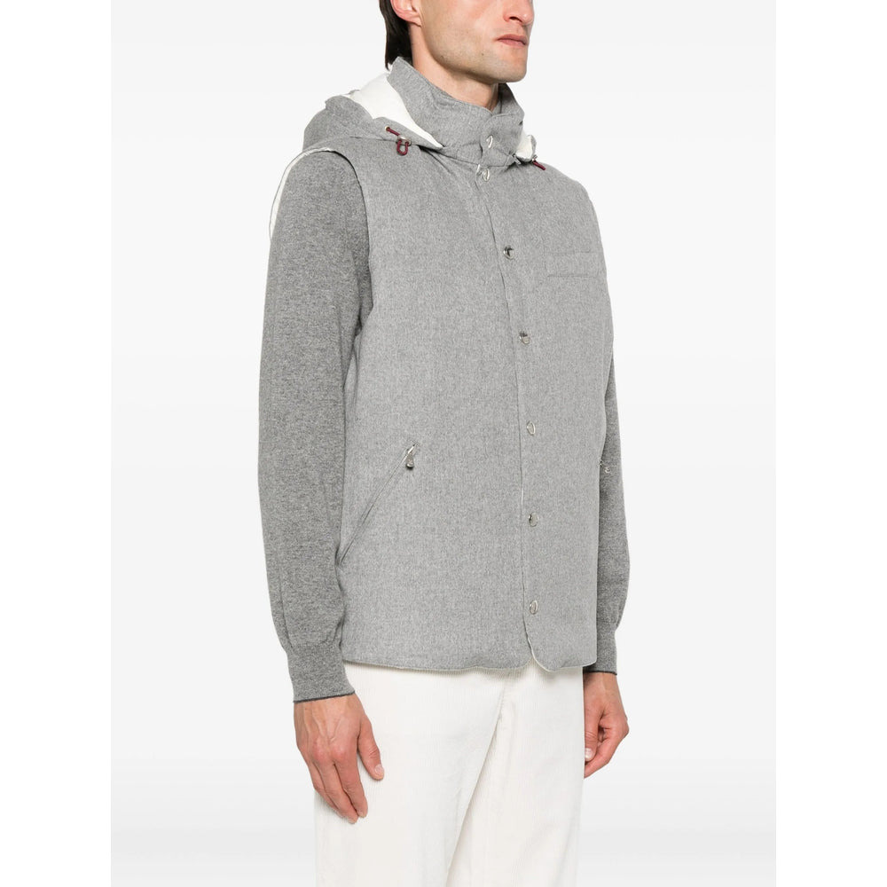 Brunello Cucinelli Grey Jackets - Waistcoats & Gilets Men - 3