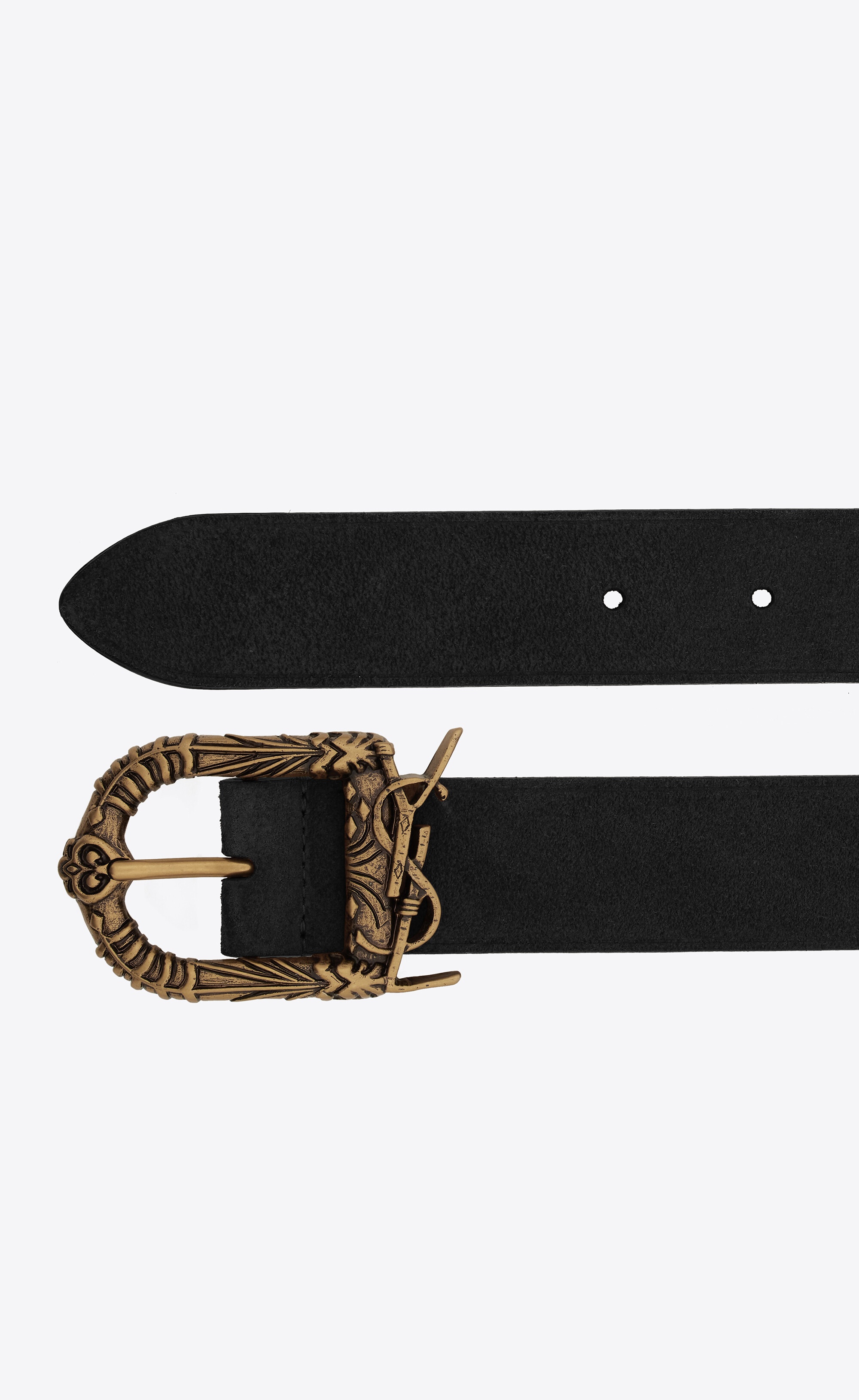 celtic buckle belt in suede - 2