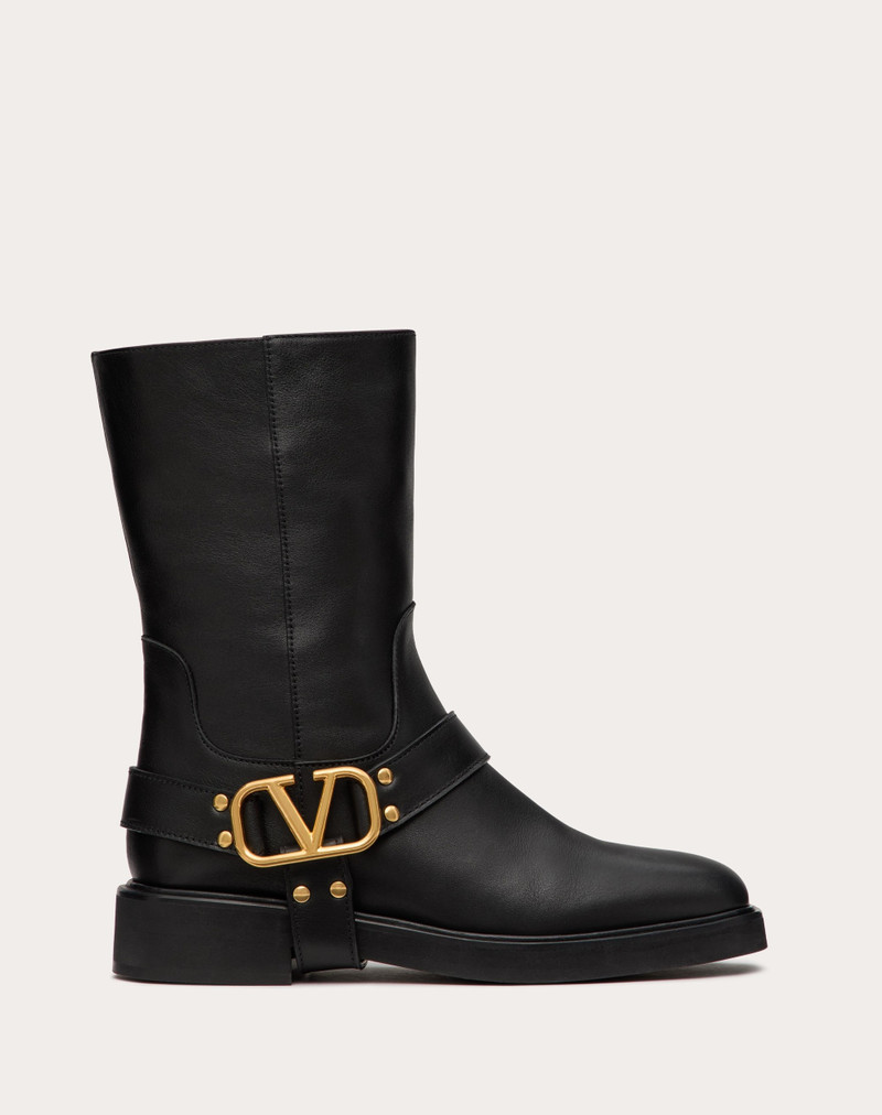 VLOGO 신호 CALFSKIN ANKLE BOOT 30MM - 1