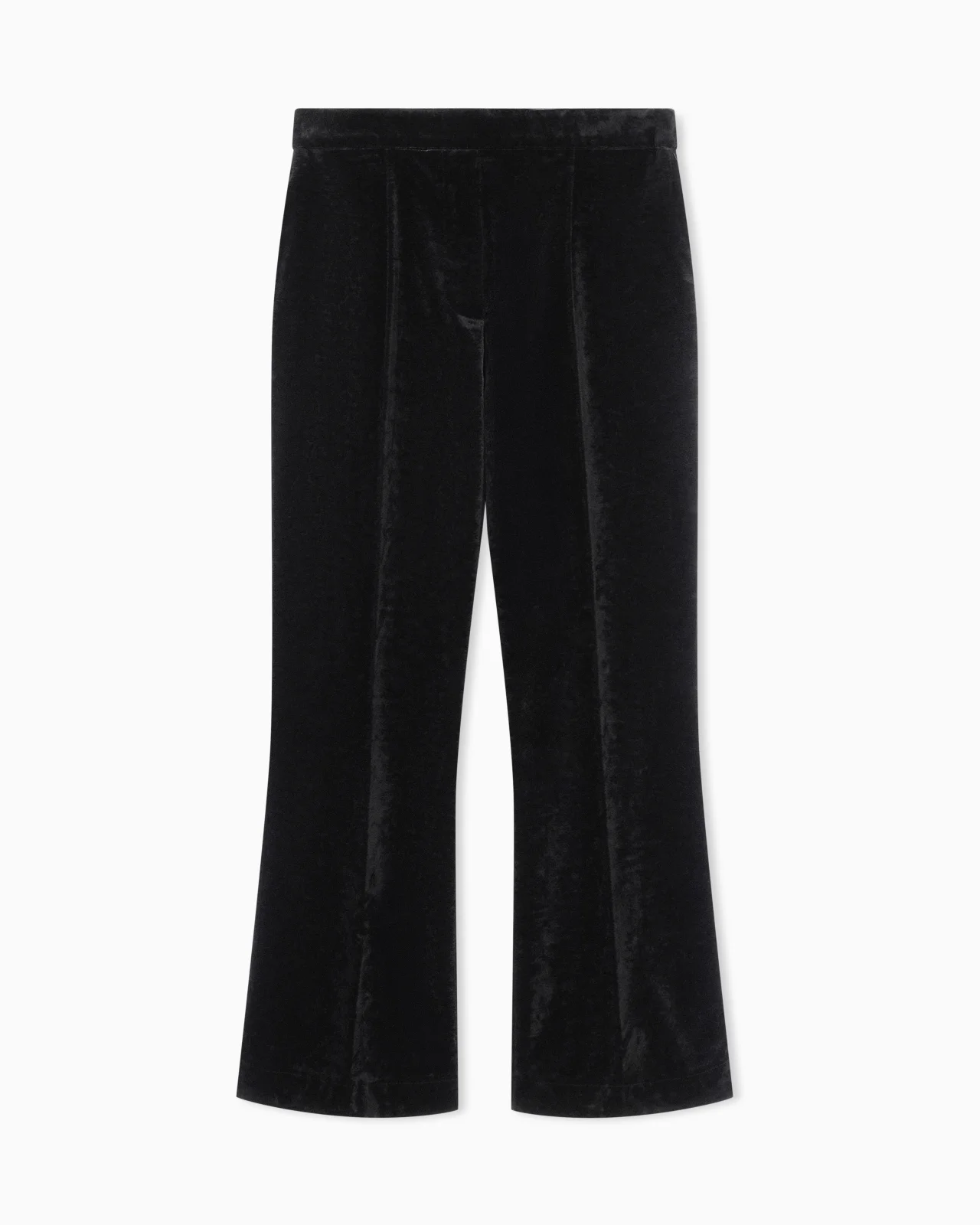 Cropped trousers in velvet - 1