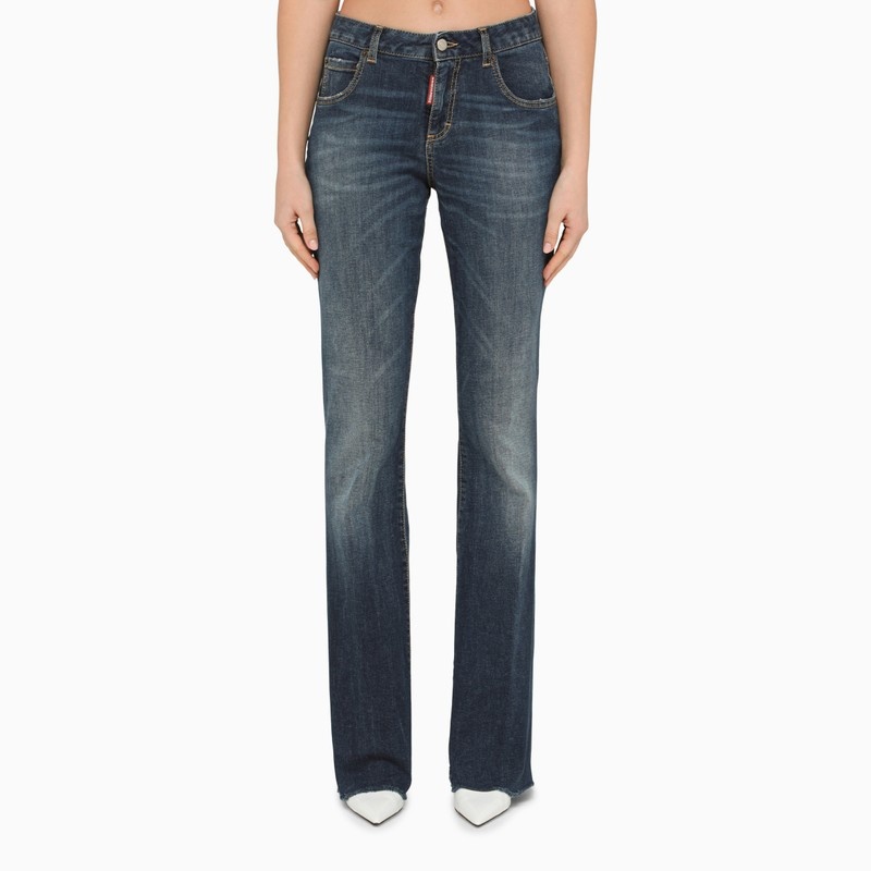 Blue cotton regular jeans - 1