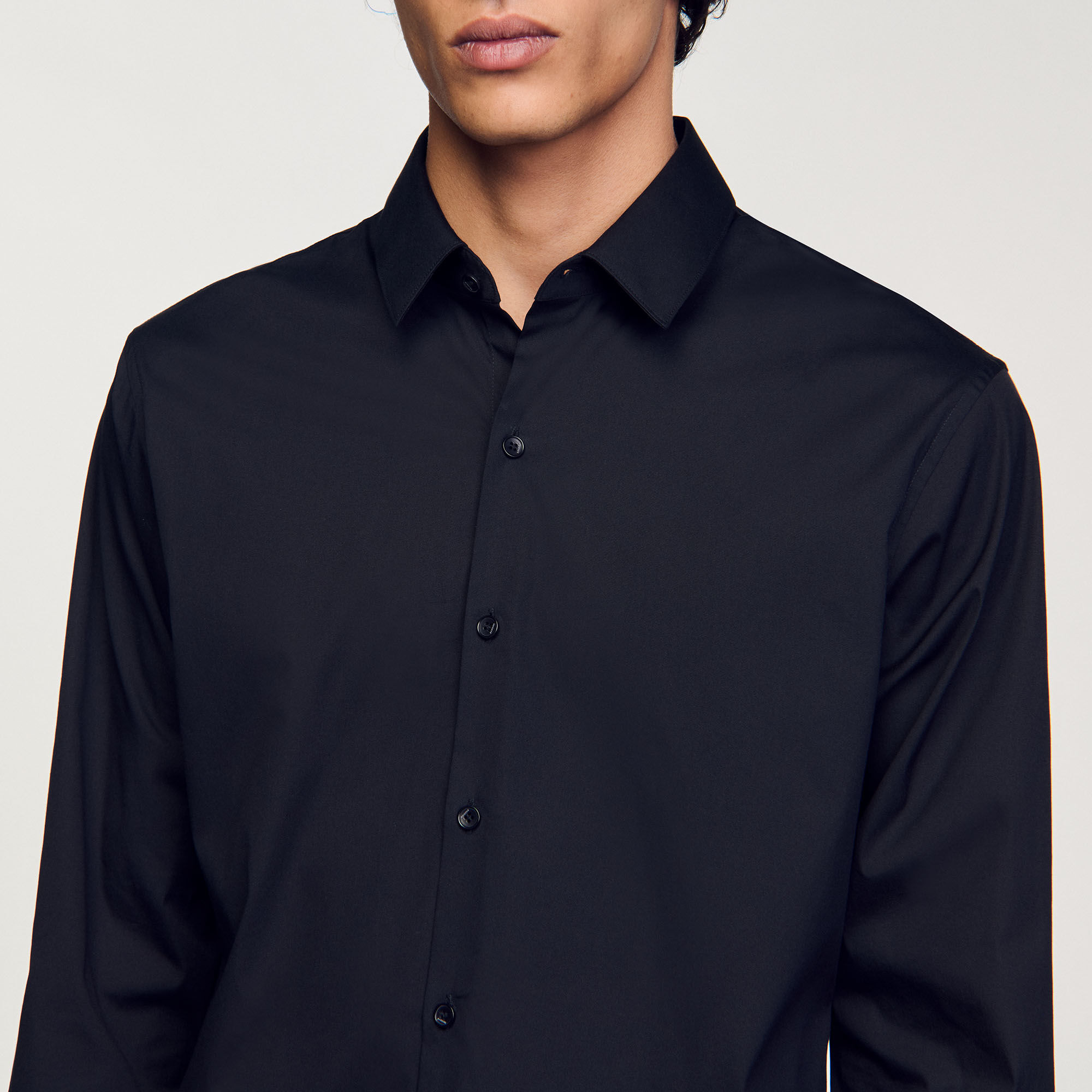 FITTED STRETCH COTTON SHIRT - 4