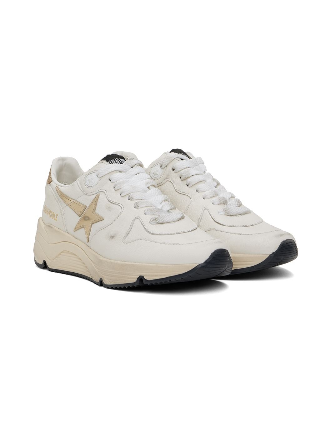 Off-White & Beige Running Sole Sneakers - 4