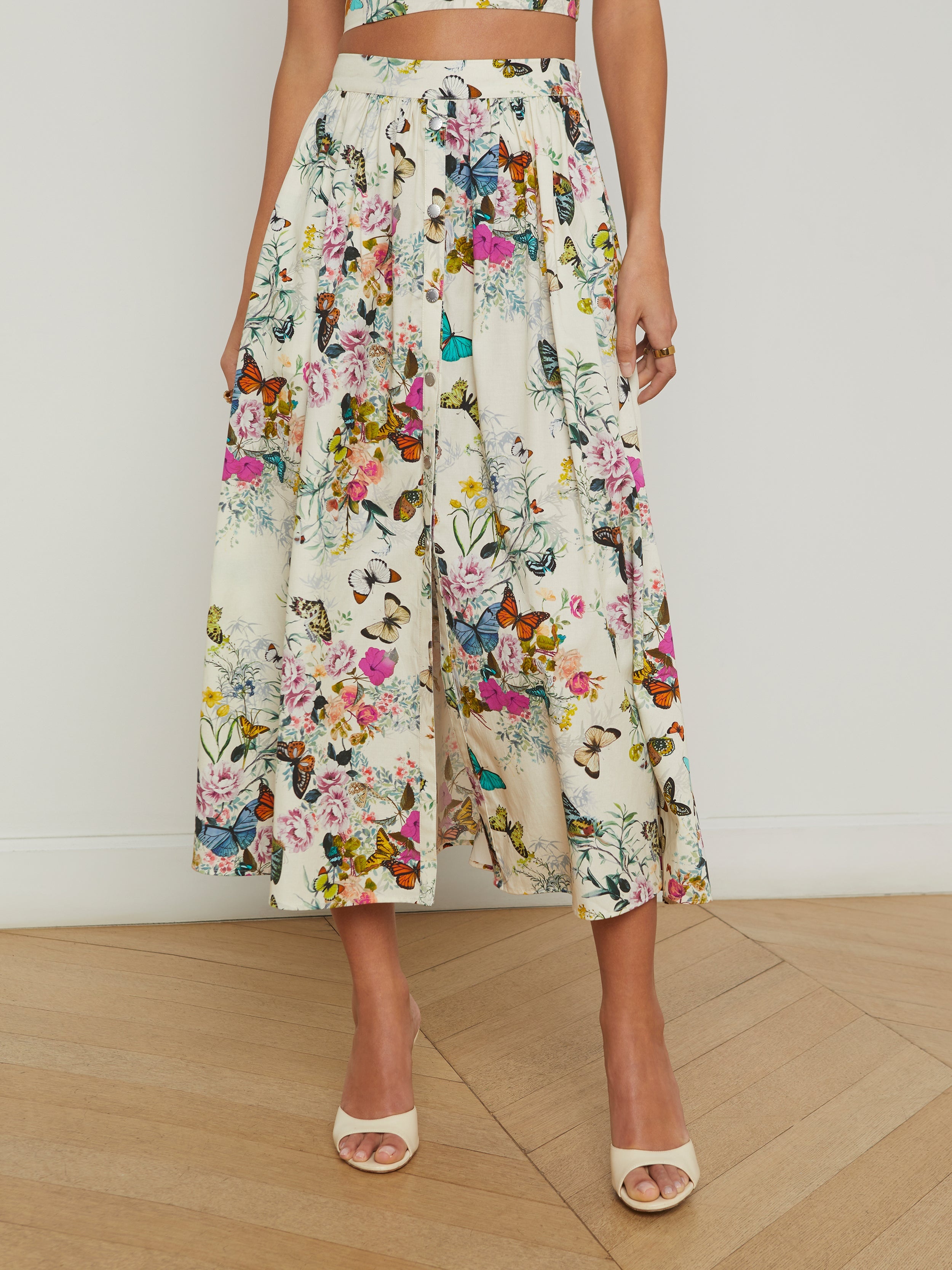 Seina Poplin Midi Skirt - 3