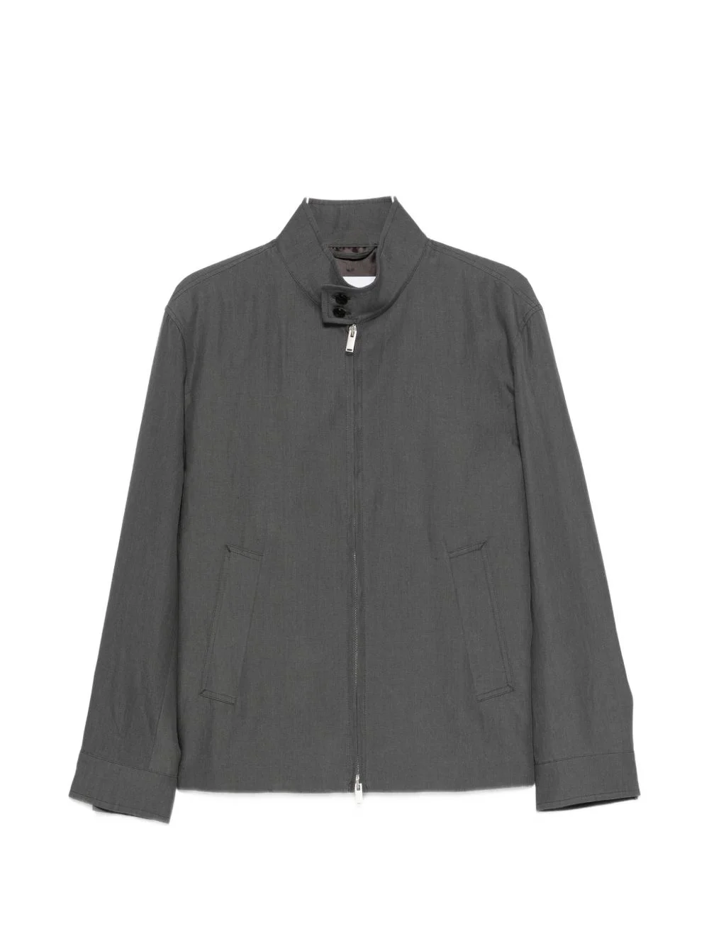 zip collar jacket - 1