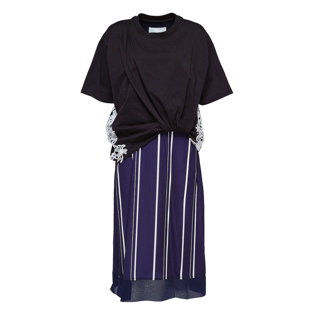 Draped T-Shirt Slip Combo Dress - 1