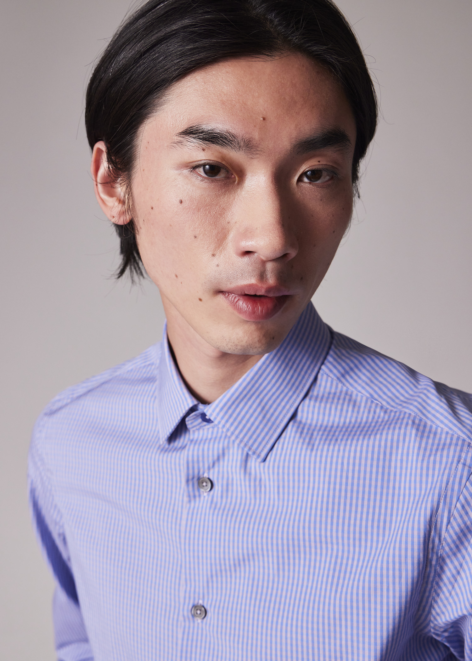 Tailored-Fit Blue And Pink Gingham Shirt - 6