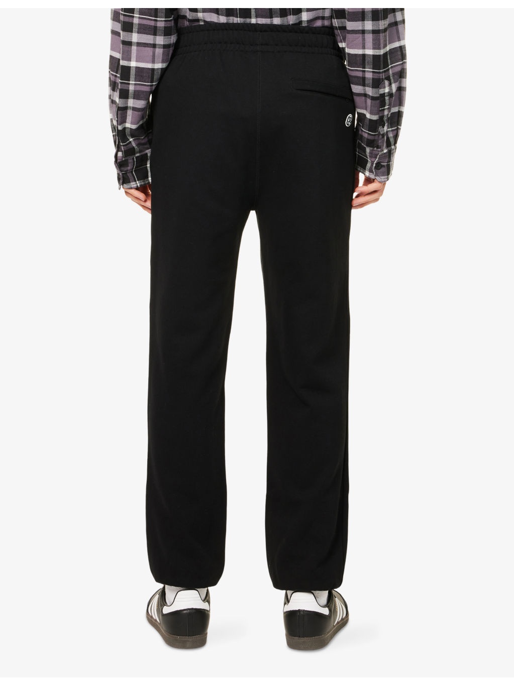 Flamingo Elasticated-Cuffs Cotton-Jersey Jogging Bottoms - 4