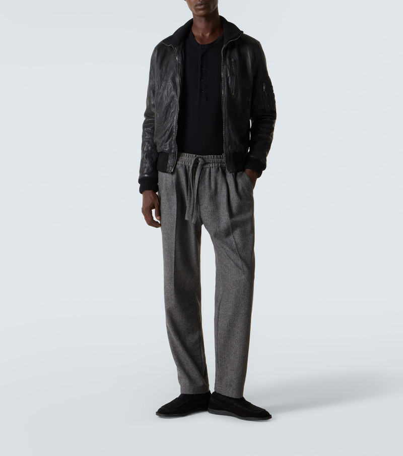 Dolce & Gabbana Leather bomber jacket outlook