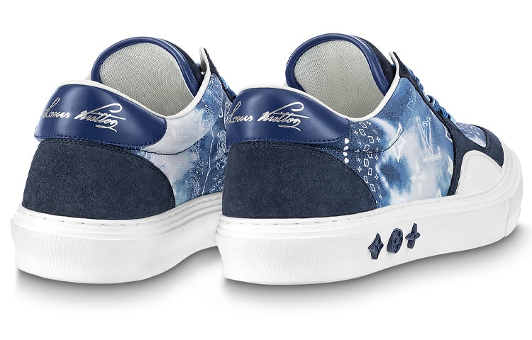 LOUIS VUITTON Ollie Sneakers 'Blue Tie Dye Style Monogram' 1AA7ME - 3