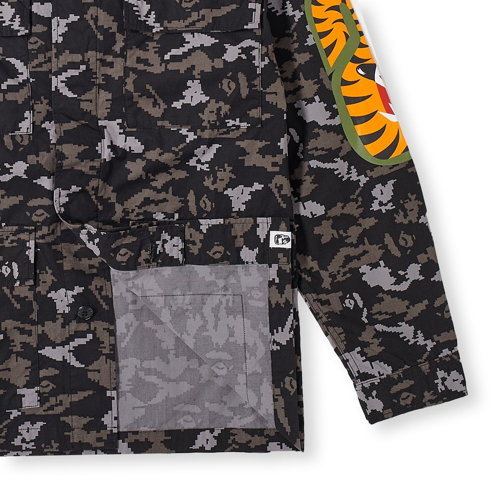 A Bathing Ape Digital Camo Shark Military Relaxed Shirt - 2