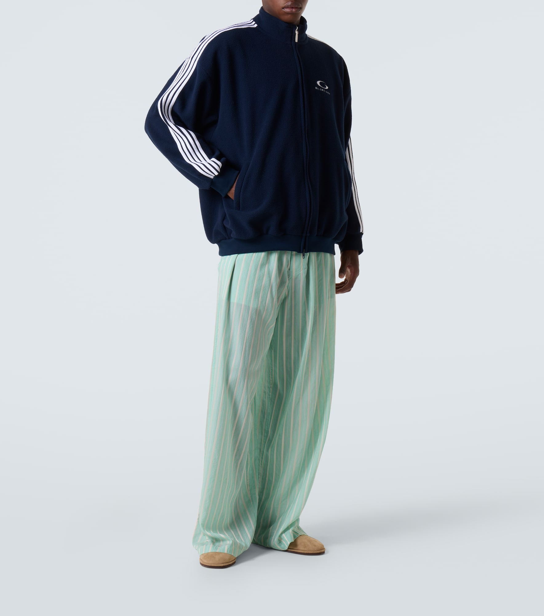 Striped mid-rise pajama pants - 2