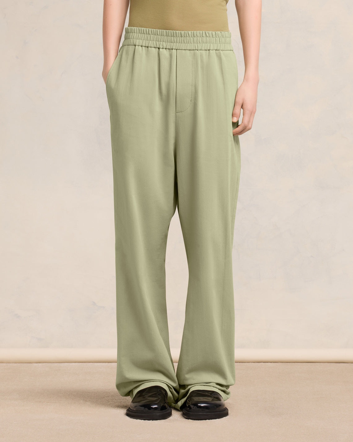 WIDE ELASTICATED WAIST TROUSERS - 3