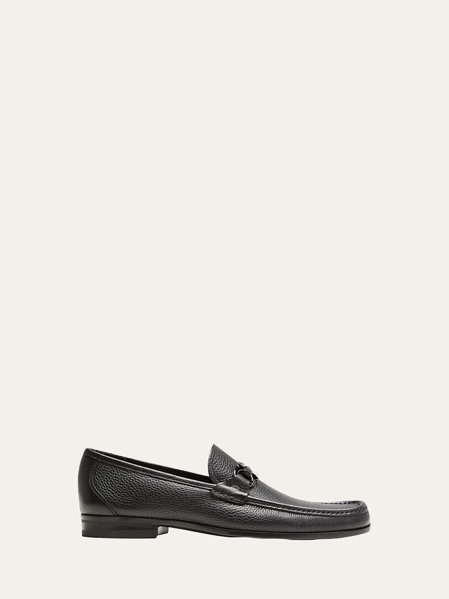 Men's Grandioso Grained Calfskin Gancini Loafer - 1