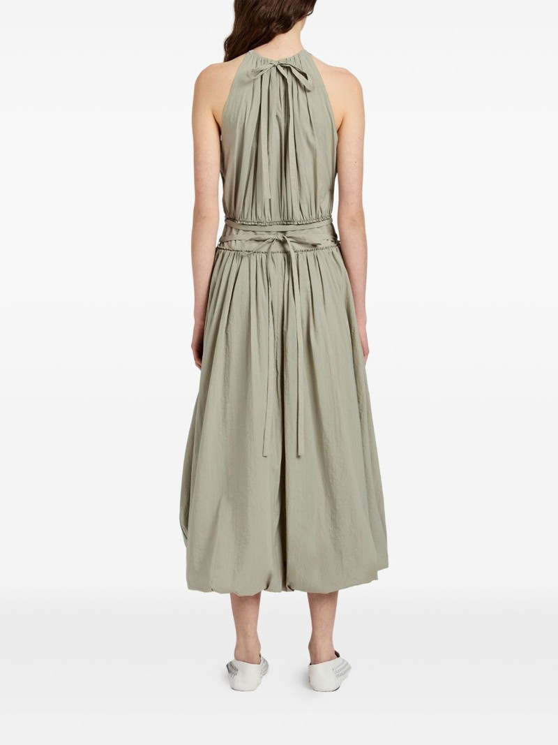 gathered halterneck midi dress 4
