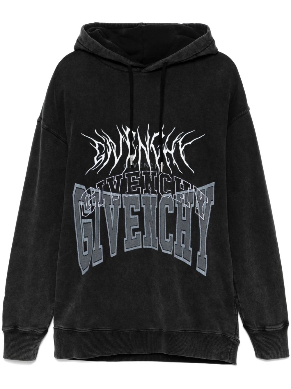 embroidered hoddie - 1