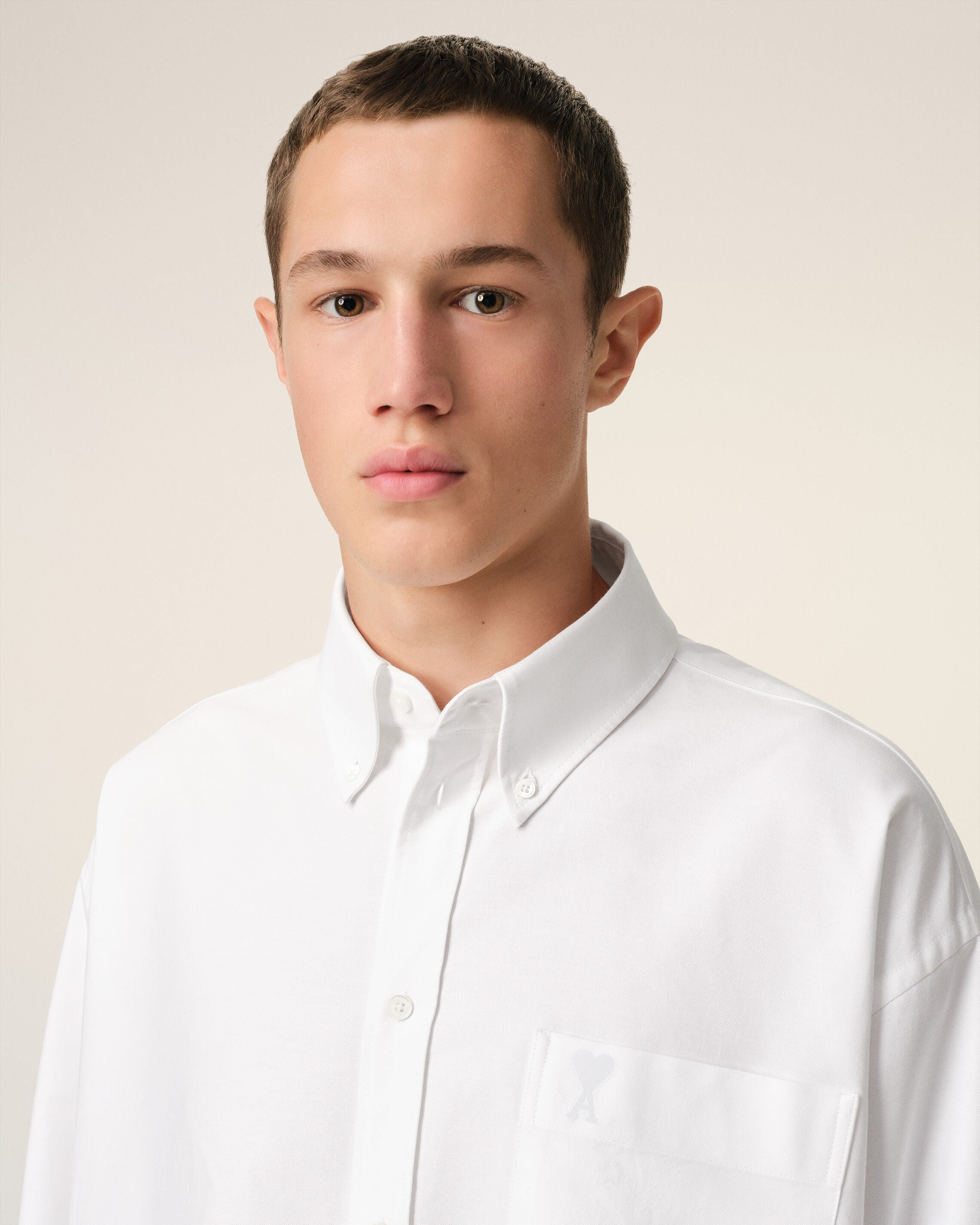 WHITE COTTON CROPPED OVERSIZED SHIRT - 4
